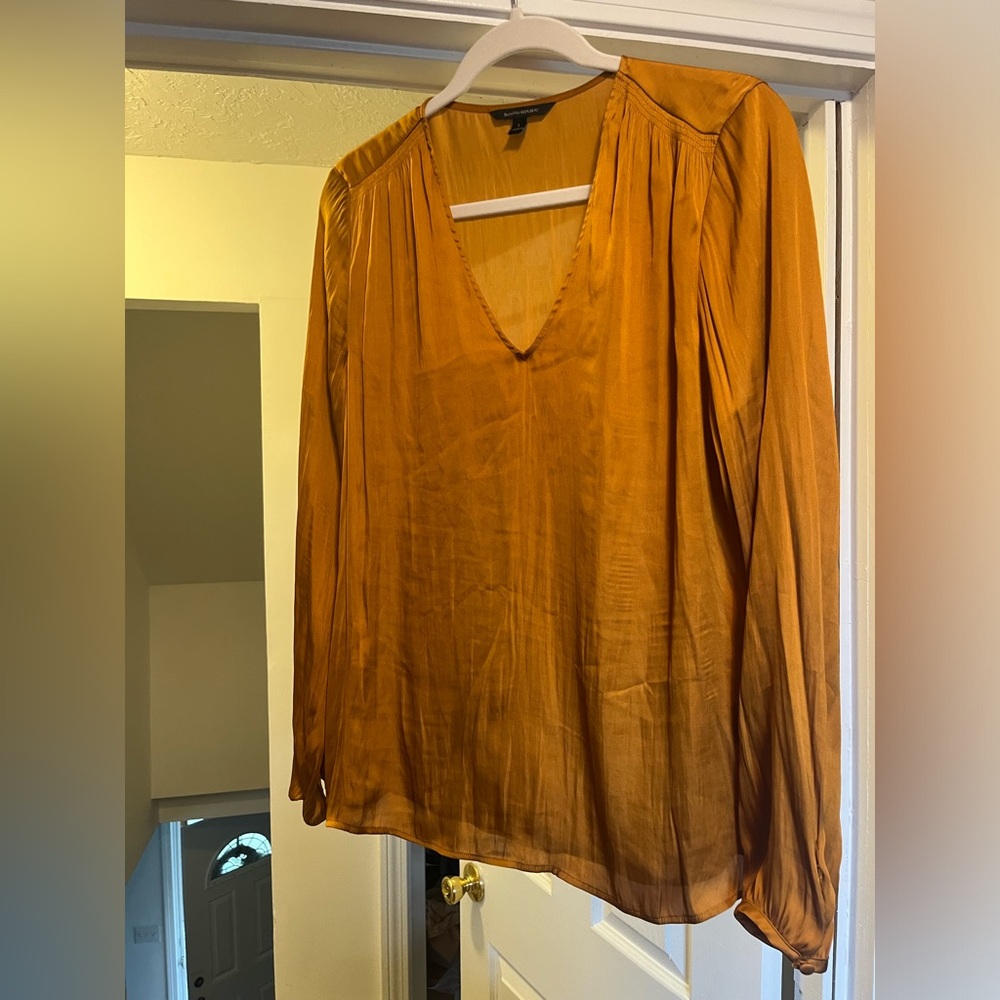 Mustard color, Banana Republic top